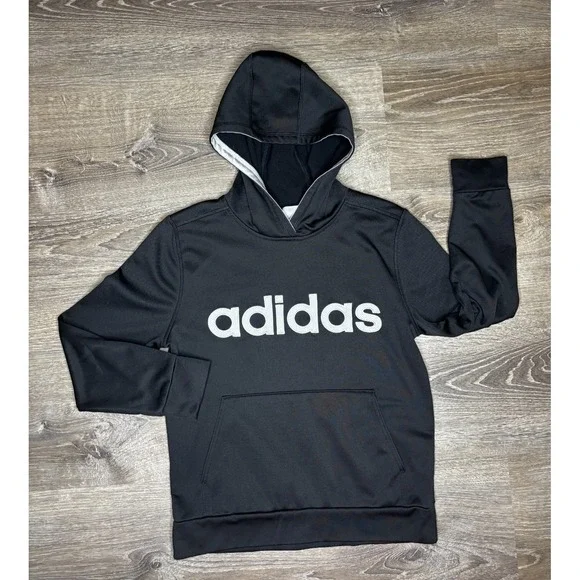 adidas Shirts Tops Adidas Boys Black Hoodie Pullover